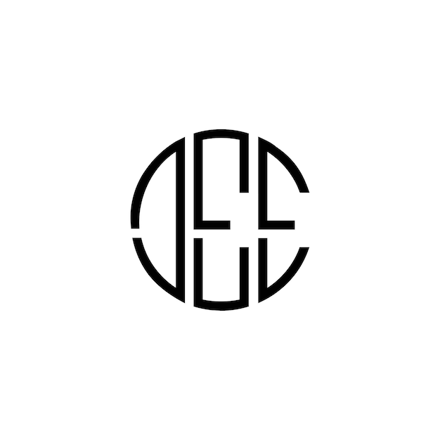 Diseño inicial de logotipo de monograma de espacio negativo minimalista moderno y atemporal