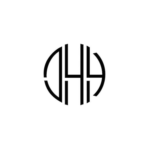 Diseño inicial de logotipo de monograma de espacio negativo minimalista moderno y atemporal