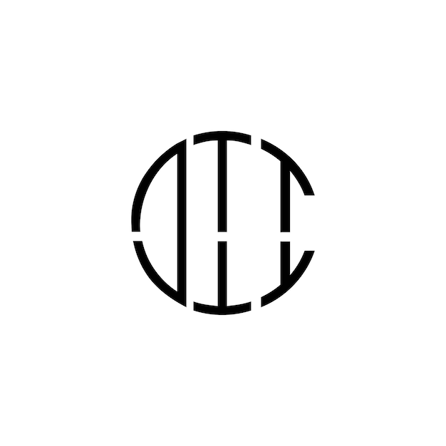 Diseño inicial de logotipo de monograma de espacio negativo minimalista moderno y atemporal
