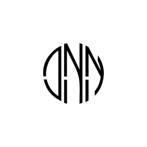 Diseño inicial de logotipo de monograma de espacio negativo minimalista moderno y atemporal