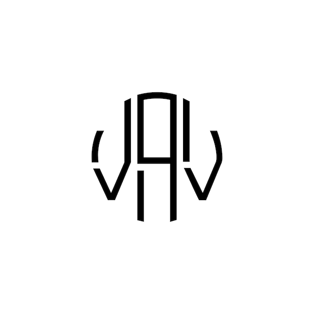 Diseño inicial de logotipo de monograma de espacio negativo minimalista moderno y atemporal