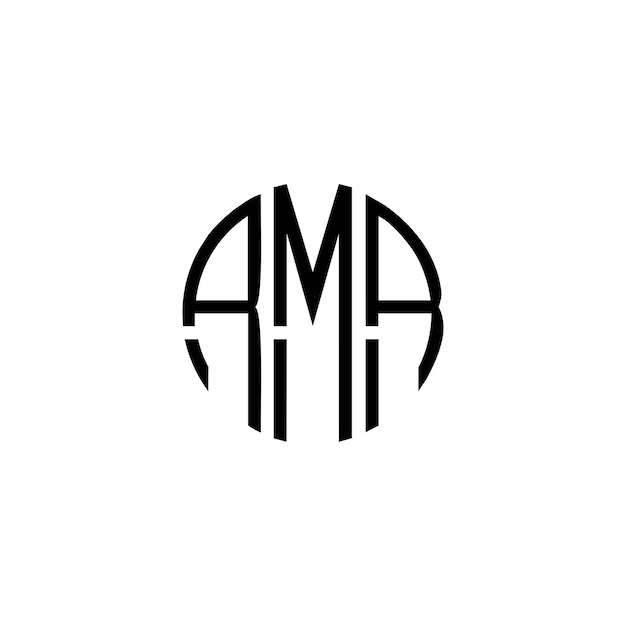 Diseño inicial de logotipo de monograma de espacio negativo minimalista moderno y atemporal