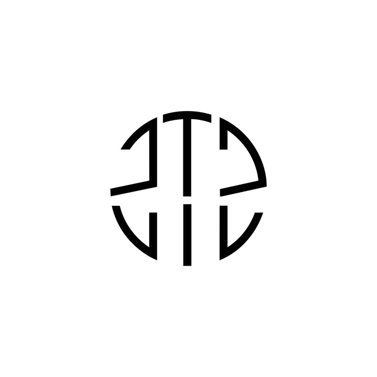 Vector diseño inicial de logotipo de monograma de espacio negativo minimalista moderno y atemporal