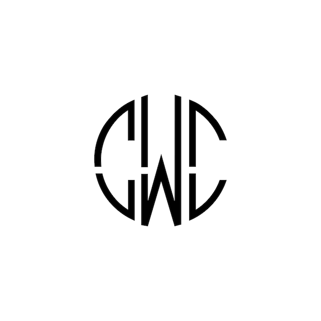 Diseño inicial de logotipo de monograma de espacio negativo minimalista moderno y atemporal