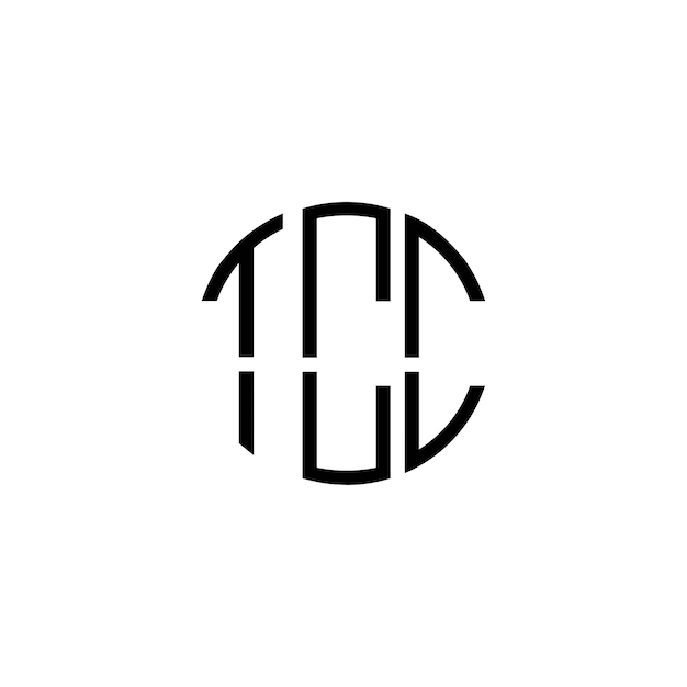 Diseño inicial de logotipo de monograma de espacio negativo minimalista moderno y atemporal