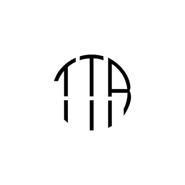 Diseño inicial de logotipo de monograma de espacio negativo minimalista moderno y atemporal