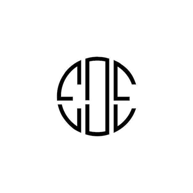 Diseño inicial de logotipo de monograma de espacio negativo minimalista moderno y atemporal