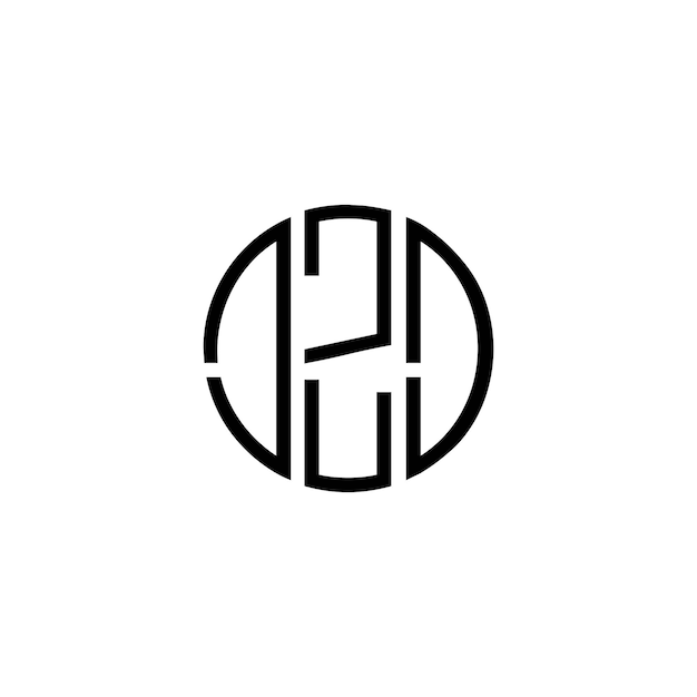 Diseño inicial de logotipo de monograma de espacio negativo minimalista moderno y atemporal