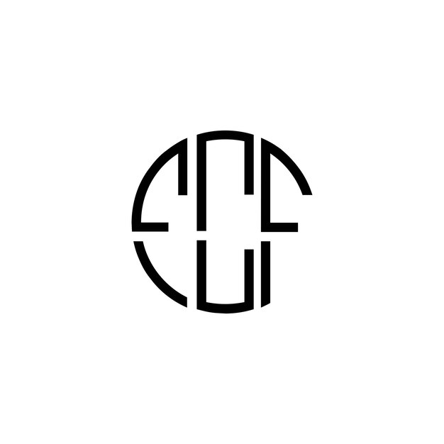 Diseño inicial de logotipo de monograma de espacio negativo minimalista moderno y atemporal