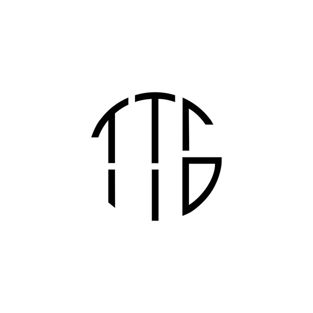 Diseño inicial de logotipo de monograma de espacio negativo minimalista moderno y atemporal