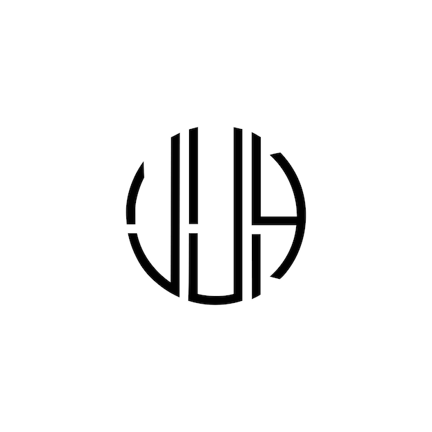 Diseño inicial de logotipo de monograma de espacio negativo minimalista moderno y atemporal