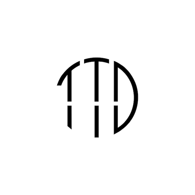 Diseño inicial de logotipo de monograma de espacio negativo minimalista moderno y atemporal