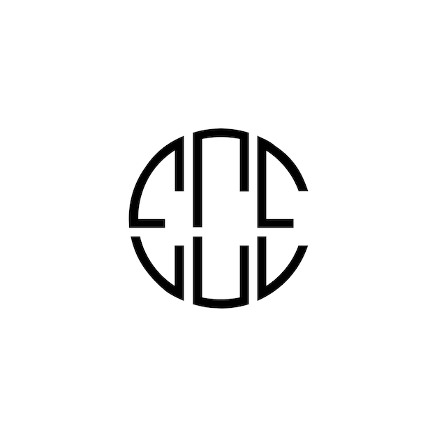 Diseño inicial de logotipo de monograma de espacio negativo minimalista moderno y atemporal