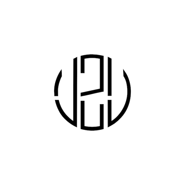 Diseño inicial de logotipo de monograma de espacio negativo minimalista moderno y atemporal