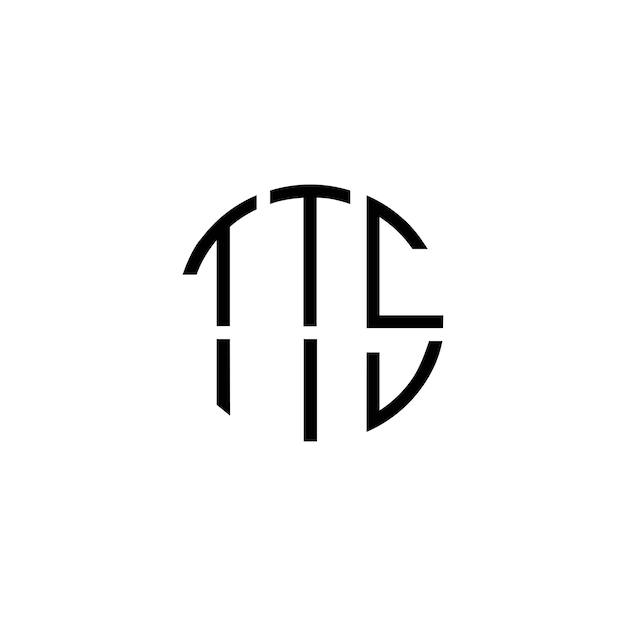 Diseño inicial de logotipo de monograma de espacio negativo minimalista moderno y atemporal