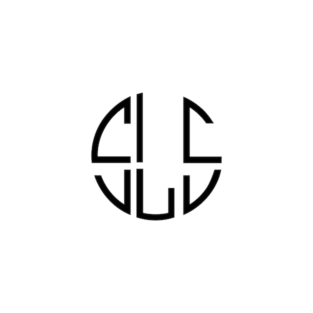 Diseño inicial de logotipo de monograma de espacio negativo minimalista moderno y atemporal