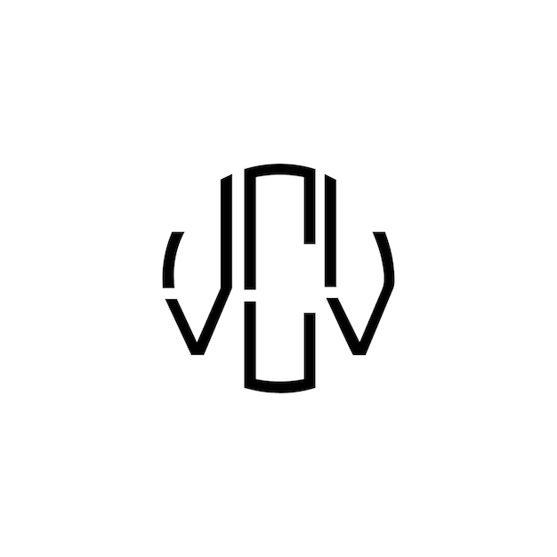 Diseño inicial de logotipo de monograma de espacio negativo minimalista moderno y atemporal