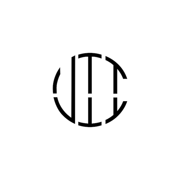 Diseño inicial de logotipo de monograma de espacio negativo minimalista moderno y atemporal