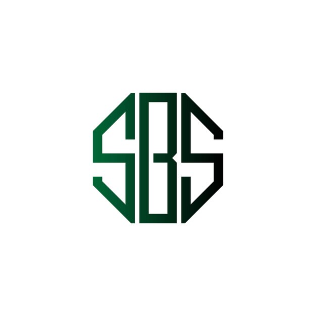 Diseño inicial de logotipo de monograma de espacio negativo minimalista moderno y atemporal