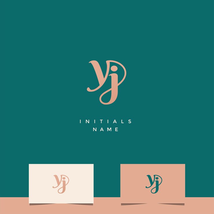 Vector diseño inicial del logotipo del monograma yj
