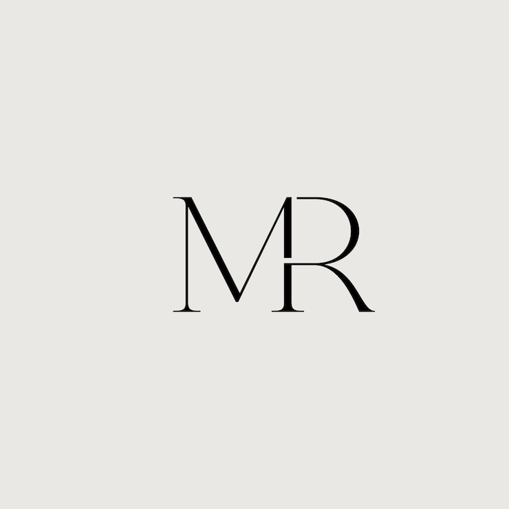 Vector diseño inicial del logotipo de mr
