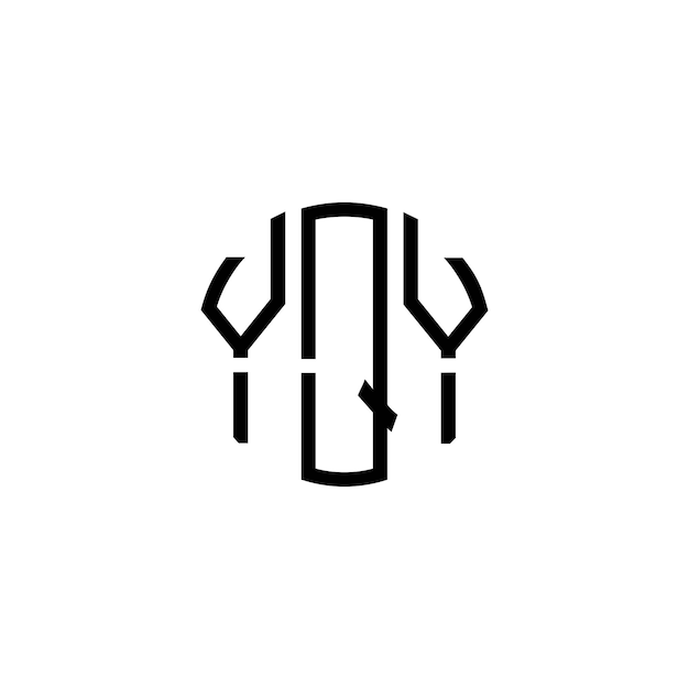 Diseño inicial del logotipo tecnológico de YQY