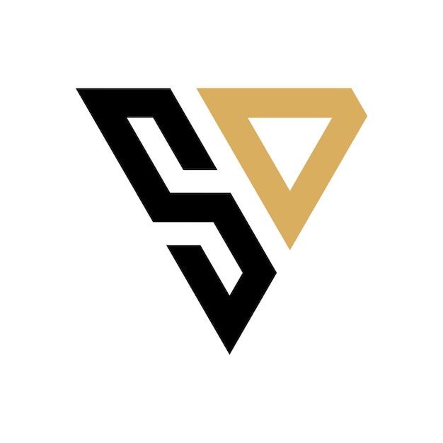 Diseño inicial del logotipo del triángulo SD