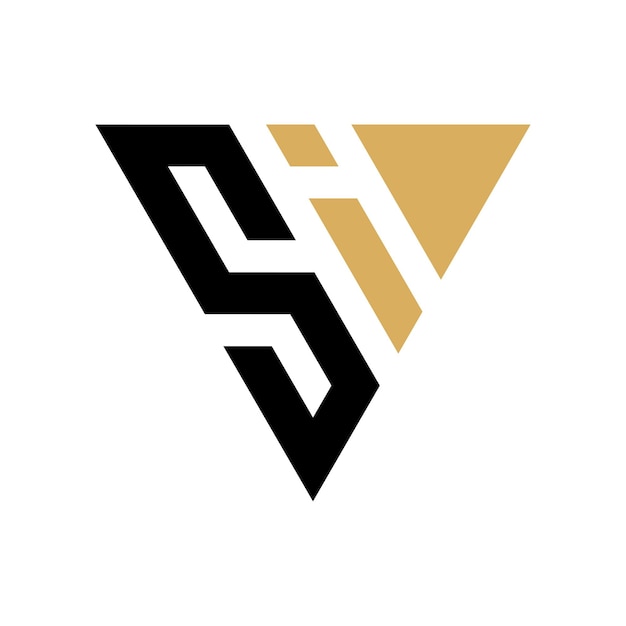 Diseño inicial del logotipo del triángulo SI