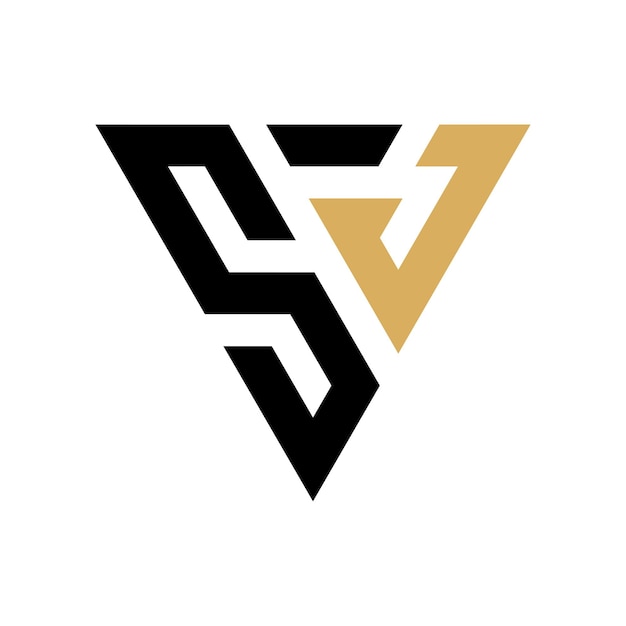 Diseño inicial del logotipo del triángulo SJ