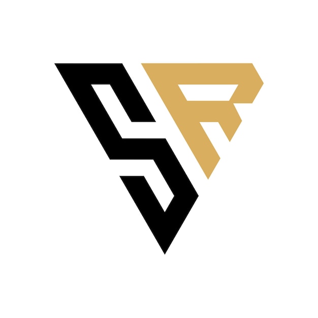 Diseño inicial del logotipo del triángulo SR