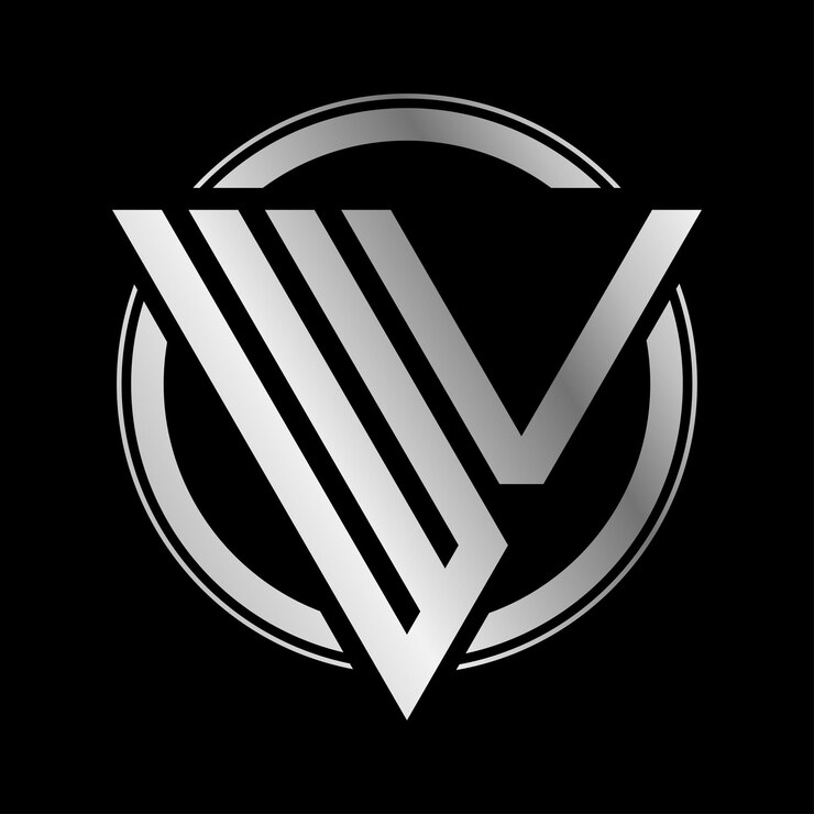 Vector diseño inicial del logotipo del triángulo w