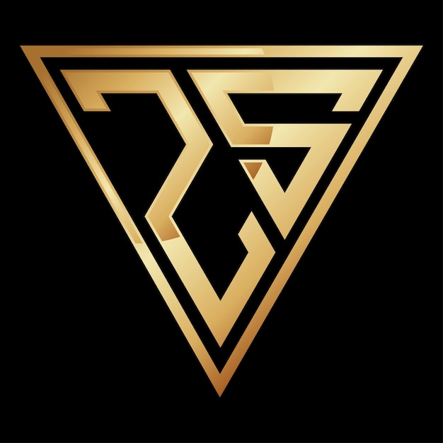 Diseño inicial del logotipo del triángulo ZS