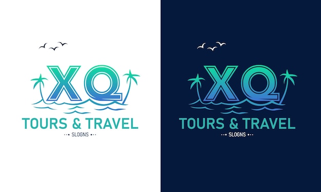Diseño inicial del logotipo de viajes de verano Icon Vector