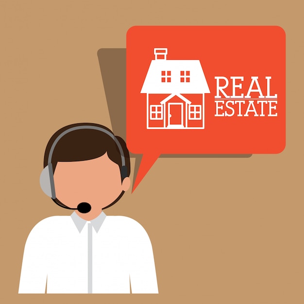 Diseño inmobiliario sobre fondo beige ilustración vectorial