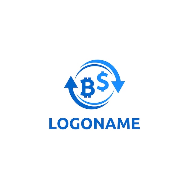 Diseño innovador del logotipo de BitWaves Crypto Exchange