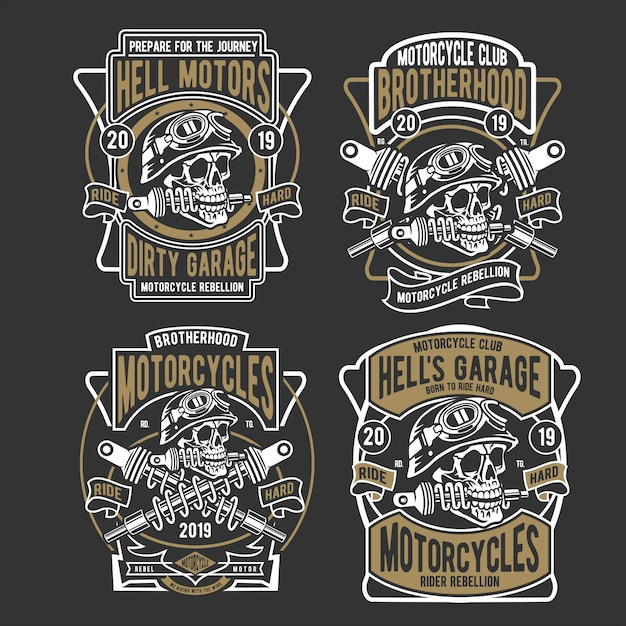 Diseño de insignia de Hell Motors