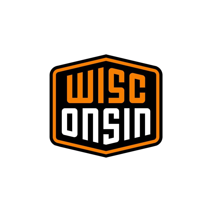 Vector diseño de la insignia de wisconsin