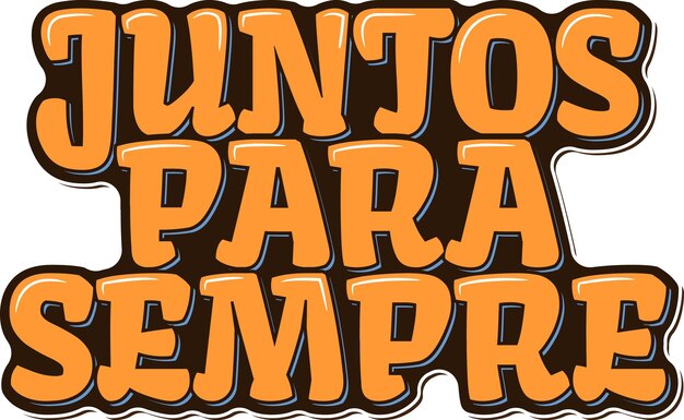 Diseño inspirador de letras que simbolizan la unión eterna
