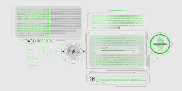 Diseño de interfaz Hud para decodificar señales satelitales.