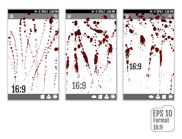 Diseño de interfaz de pantalla móvil Blood Format 169