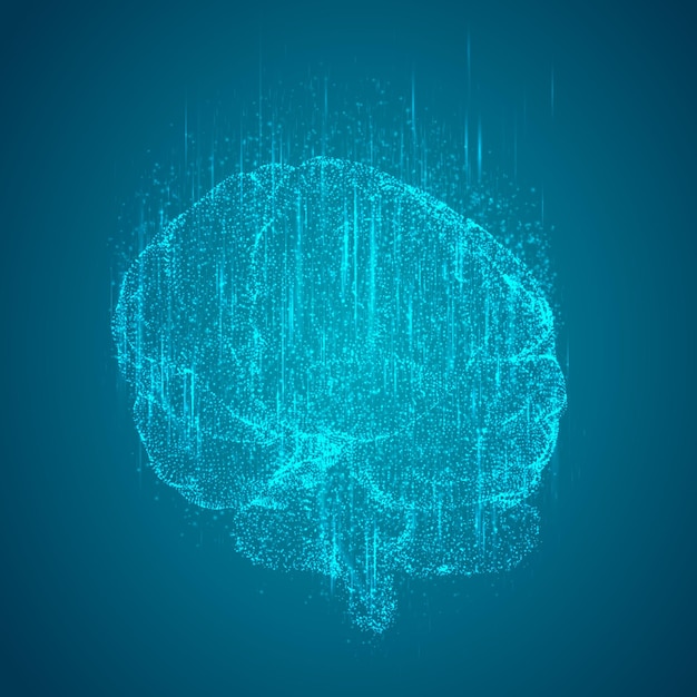 Diseño de interfaz de plantilla de procesamiento de megadatos de red neuronal cibernética vectorial 3d