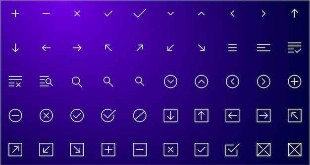 Diseño de la interfaz de usuario plano Icon Pack Vector