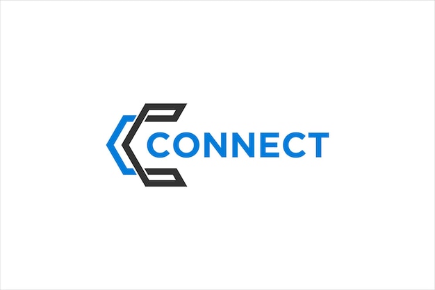 Diseño de Internet del logotipo de la letra inicial C Logotipo de empresa de tecnología mínima limpia y simple