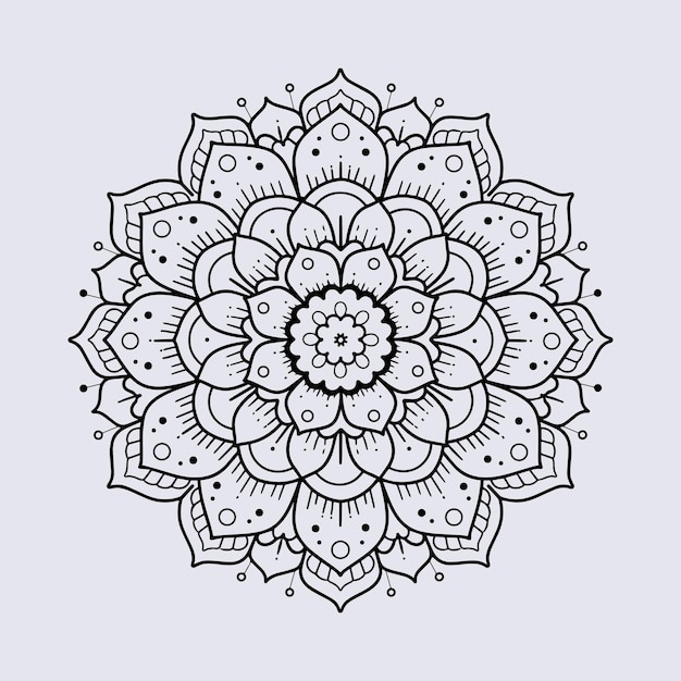 Diseño intrincado de mandala para colorear o decorar Ideal para proyectos creativos Tarjetas carteles