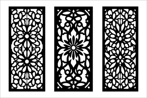 Diseño intrincado del panel de corte por láser CNC