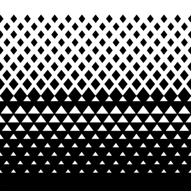 Diseño intrincado de patrones geométricos en blanco y negro