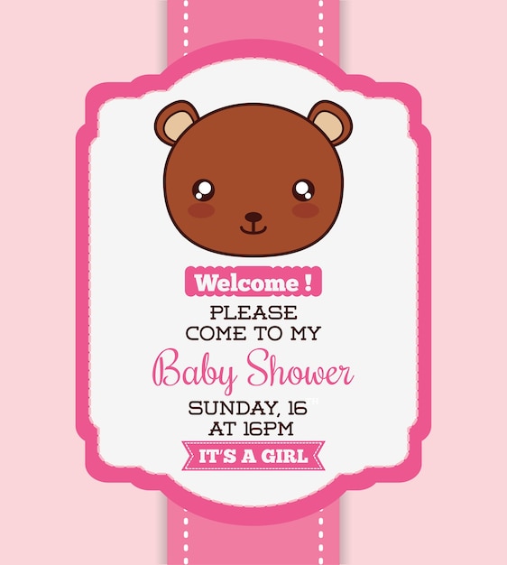 Diseño de invitación de Baby Shower