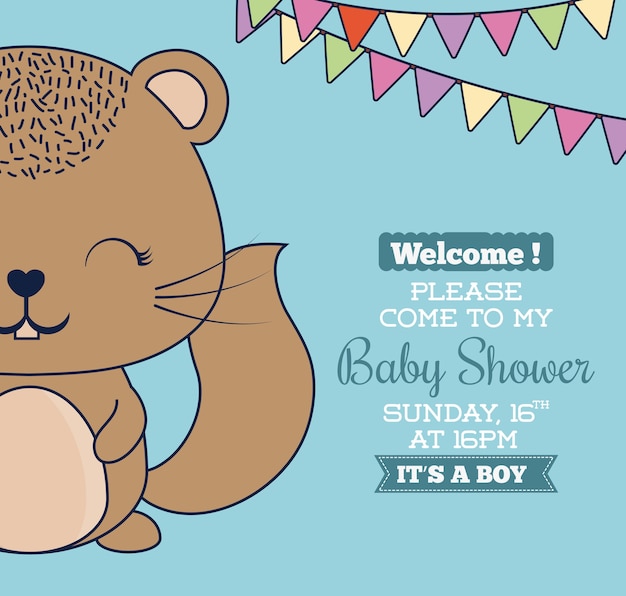 Diseño de invitación de baby shower