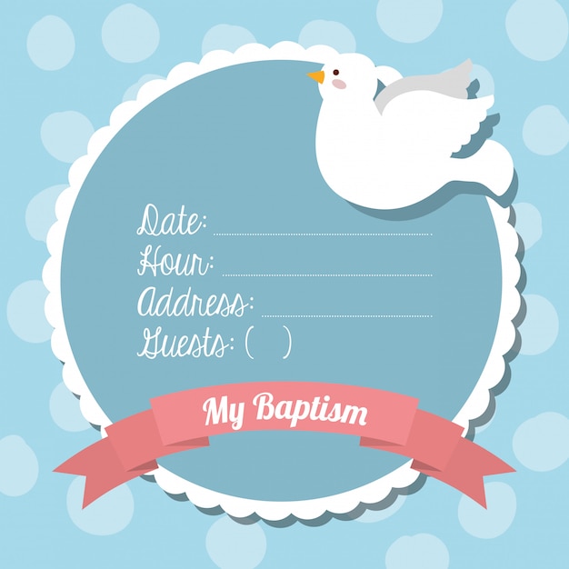 diseño de invitación de bautismo
