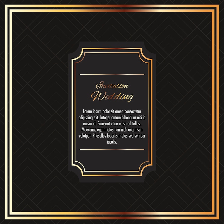 Vector diseño de invitación de boda